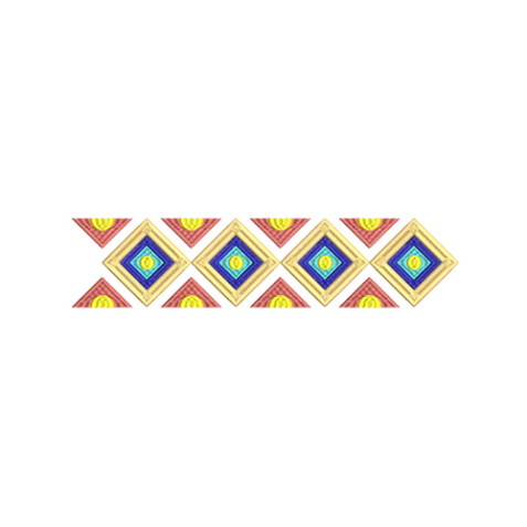 Vibrant Geometric Embroidery Design