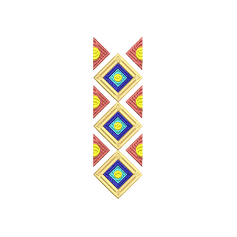 Vibrant Geometric Embroidery Design