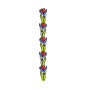 Vibrant Stylized Tulip Vertical Border Embroidery Design
