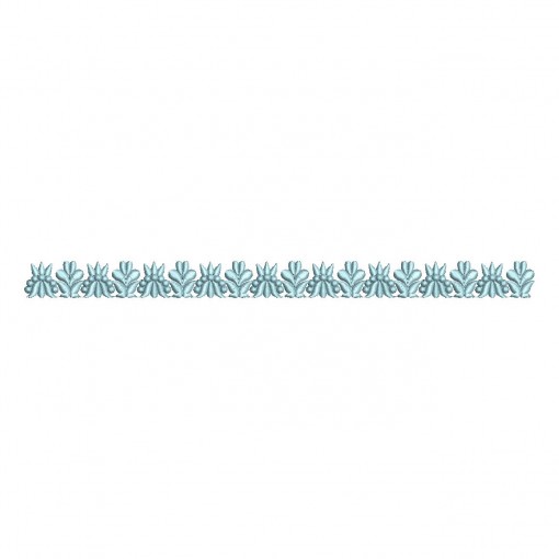 Elegant Vintage Floral Border Embroidery