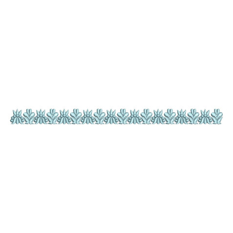 Elegant Vintage Floral Border Embroidery