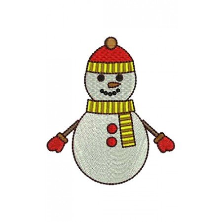 Free Snowman Face Embroidery Design