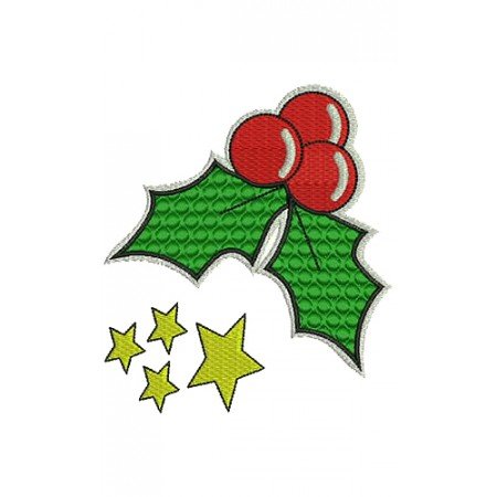 Christmas Holly Embroidery Designs 12384