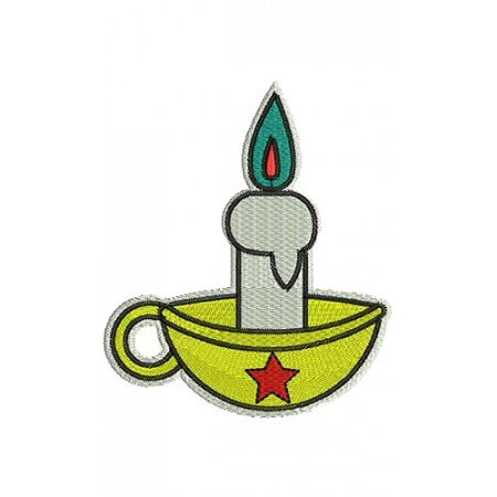 Christmas Candles Embroidery Pattern