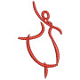 Ballet Dancing Silhouette Embroidery 12624