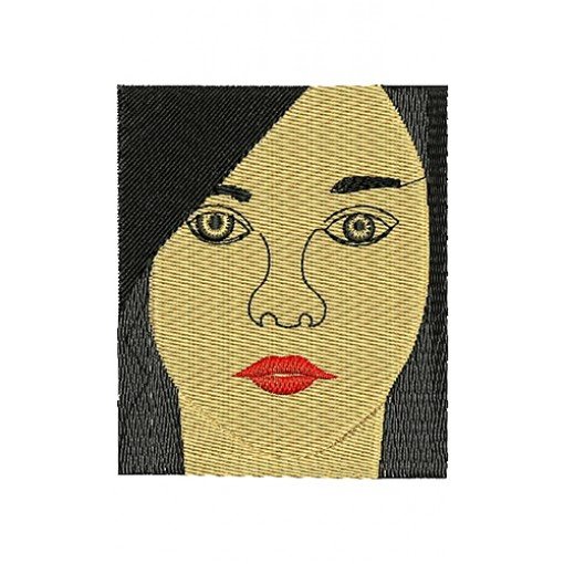 Women's Face Wallet Embroidery Design 16374