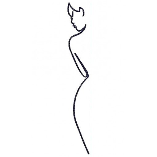 Female Outline Embroidery Design 17095