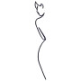 Female Outline Embroidery Design 17095