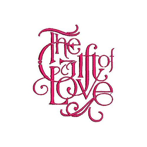 The Gift Of Love Embroidery Design 8016