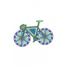 Charming Bicycle Embroidery Design 8279