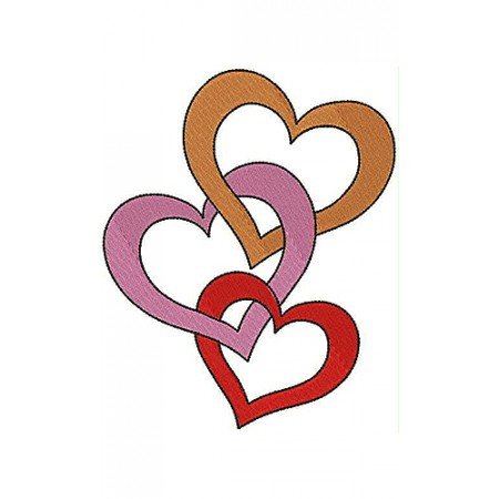 Valentine Love Heart Embroidery Design 25253