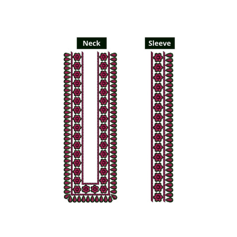10955 Mens Neck Embroidery Design