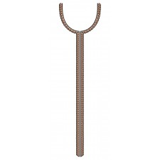 Long Mens Neck Embroidery Design 25079