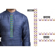Nigerian Style Placket Neck Embroidery Design 25468 Nigerian Style Placket Neck Embroidery Design 25468