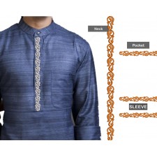 Orange Thread Placket Mens Neck Embroidery Design 25466 Orange Thread Placket Mens Neck Embroidery Design 25466