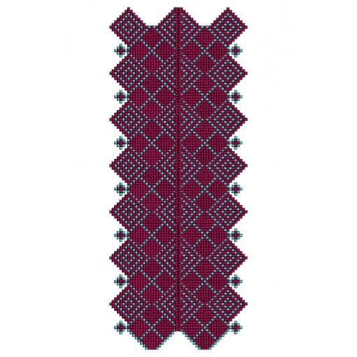 Russian Cross Stitch Mens Neck Embroidery Design 25040