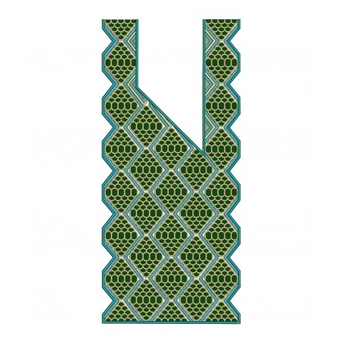 African Agbada Men's Neck Embroidery Design