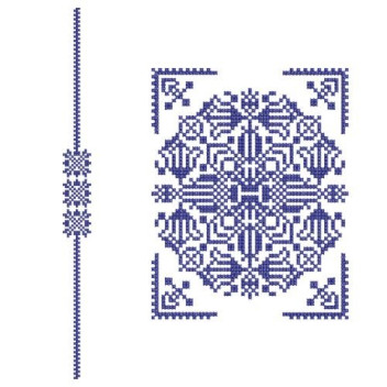 Bosnian Ethnic Cross-Stitch Embroidery Design