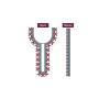 Kenya African Caftan Men's Neck Embroidery Design 21494