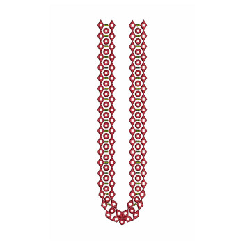 Long T Shirt Neck Embroidery