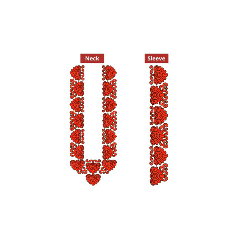 Mens Neck Embroidery Design 10938