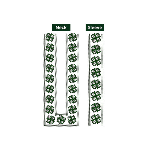 Mens Neck Embroidery Design 10945