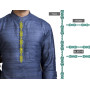 New Placket Mens Neck Embroidery Design 25470