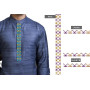 Nigerian Style Placket Neck Embroidery Design 25468