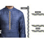 Placket Mens Neck Embroidery Design 25467