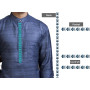 Placket Mens Neck Embroidery Design 25469