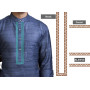 Placket Mens Neck Embroidery Design 25472