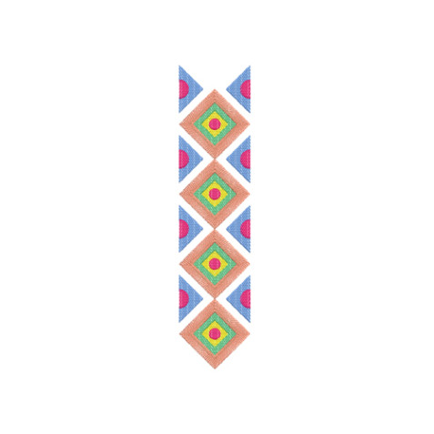 Pop Geometric Neck Embroidery Design