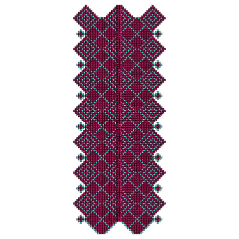 Traditional Geometric Diamond Band Embroidery Design