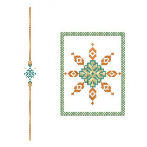 Traditional Neck Cross-Stitch Embroidery Design Traditional Neck Cross-Stitch Embroidery Design