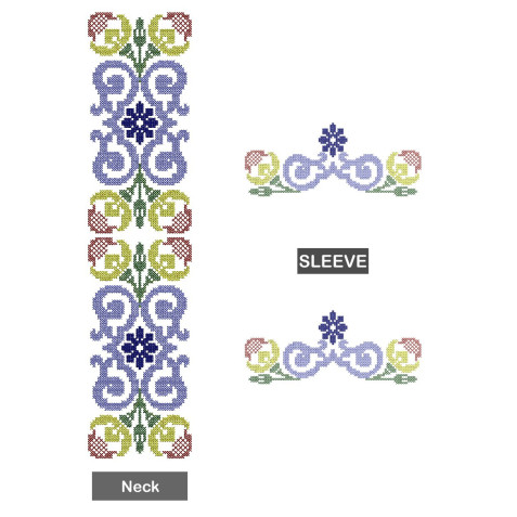 Traditional Ukrainian Mens Neck Embroidery 25686