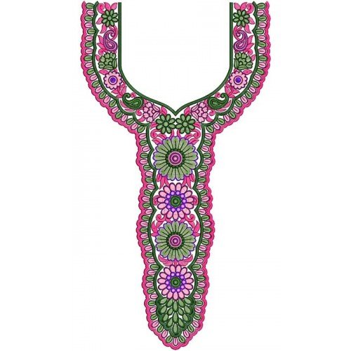 Pakistani Jalabiya Neck Embroidery Designs