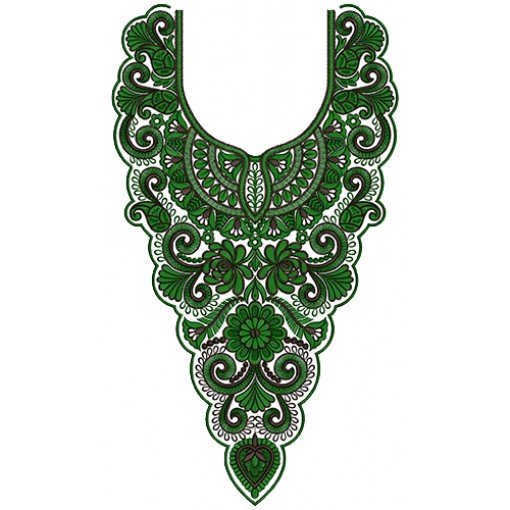 10006 Neck Embroidery Design