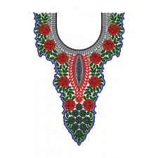 10007 Neck Embroidery Design