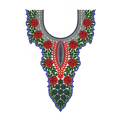 10007 Neck Embroidery Design