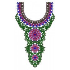 10009 Neck Embroidery Design