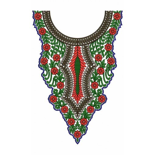 10011 Neck Embroidery Design