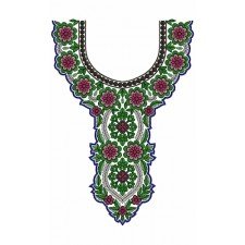 10012 Neck Embroidery Design