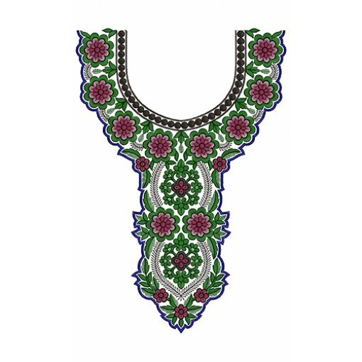 10012 Neck Embroidery Design