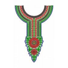 10013 Neck Embroidery Design
