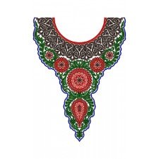 10014 Neck Embroidery Design