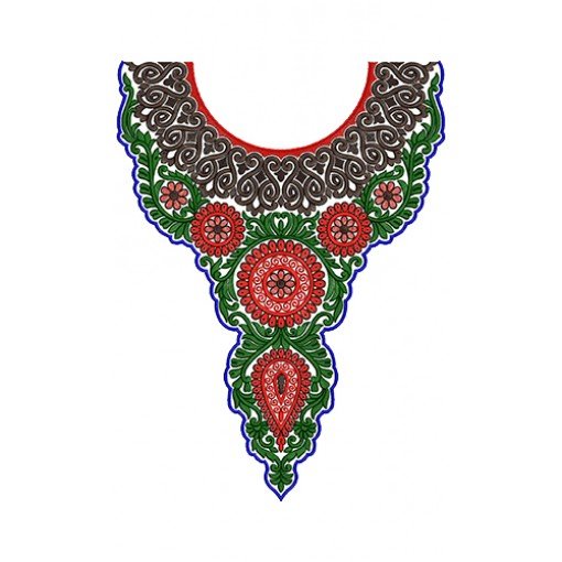 10014 Neck Embroidery Design
