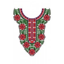 10015 Neck Embroidery Design
