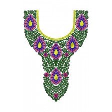 10016 Neck Embroidery Design