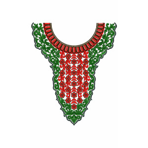 10017 Neck Embroidery Design