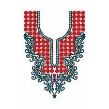 10018 Neck Embroidery Design